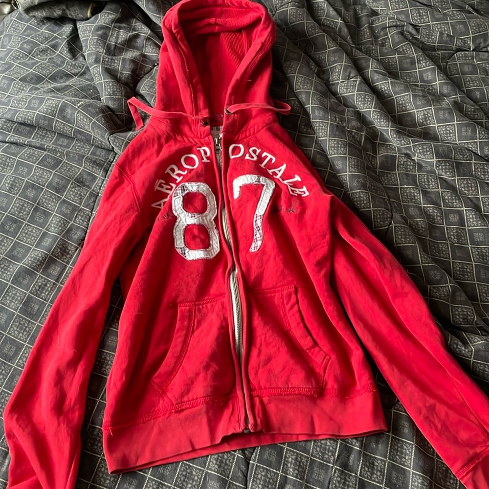 Red Aeropostale zip up